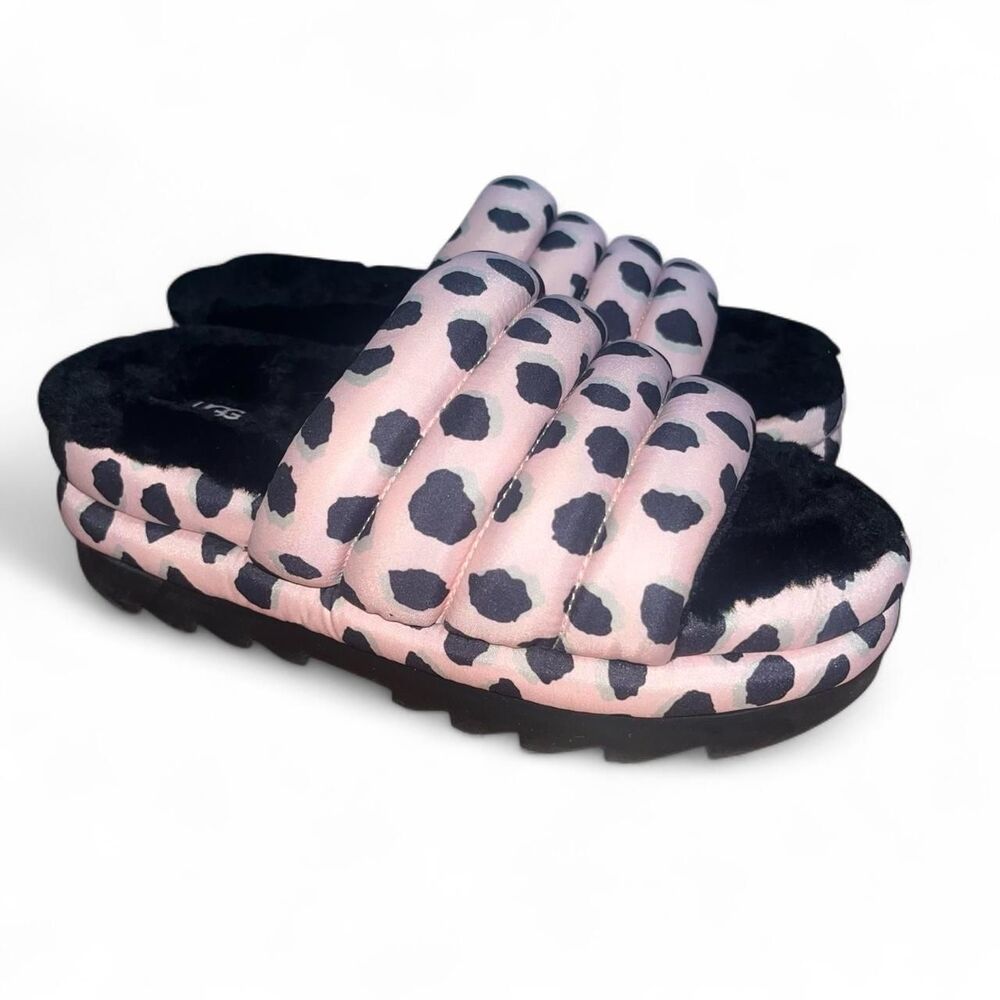 Ugg Women's Pink Cheetah Maxi Slide SZ 8